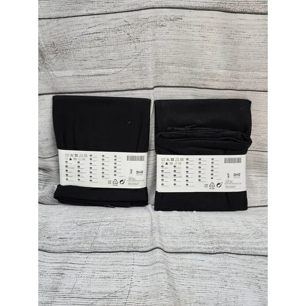 LOT OF 2 - IKEA GURLI Pillow Cushion Cover Charcoal Black 20x20